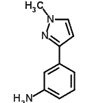 结构式 CAS# 100277-27-8, 3-(1-甲基-1H-吡唑-3-基)苯胺