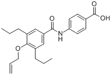 CAS#: 100347-74-8， 4-[(4-Prop-2-Enoxy-3,5-Dipropylbenzoyl)Amino]Benzoic Acid