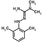 结构式 CAS# 100751-82-4, N''-(2,6-二甲基苯基)-N,N-二甲基肼基碳酸二酰胺