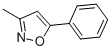 structure of CAS# 1008-75-9, 3-Methyl-5-Phenyl-1,2-Oxazole;3-Methyl-5-Phenyl-Isoxazole;3-Methyl-5-Phenylisoxazole;Zinc00394563