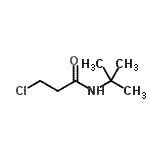 structure of CAS# 100859-81-2, 3-Chloro-N-(2-Methyl-2-Propanyl)Propanamide;MFCD01353566;N-(tert-butyl)-3-chloropropanamide;NSC405612