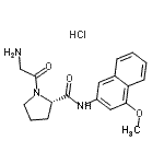 structure of CAS# 100929-90-6, Glycyl-N-(4-Methoxy-2-Naphthyl)-L-Prolinamide Hydrochloride (1:1);Glycyl-N-<wbr>(4-methox<wbr>y-2-napht<wbr>hyl)-L-pr<wbr>olinamide<wbr> hydrochl<wbr>oride (1:<wbr>1);Glycyl-N-<wbr>(4-methox<wbr>y-2-napht<wbr>hyl)-L-pr<wbr>olinamidh<wbr>ydrochlor<wbr>id (1:1);Glycyl-N-<wbr>(4-méthox<wbr>y-2-napht<wbr>yl)-L-pro<wbr>linamide,<wbr> chlorhyd<wbr>rate (1:1)