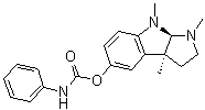 structure of CAS# 101246-66-6, [(3aR,8bS)-3,4,8b-Trimethyl-2,3alpha-Dihydro-1H-Pyrrolo[2,3-b]Indol-7-Yl] N-Phenylcarbamate;N-Phenylcarbamic Acid [(3Ar,8Bs)-3,4,8B-Trimethyl-2,3A-Dihydro-1H-Pyrrolo[2,3-B]Indol-7-Yl] Ester;Ncgc00163250-01;(-)-Eseroline Phenylcarbamate