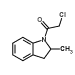 structure of CAS# 1013-18-9, 2-Chloro-1-(2-Methyl-2,3-Dihydro-1H-Indol-1-Yl)Ethanone;1-(chloroacetyl)-2-methylindoline;1H-indole, 1-(chloroacetyl)-2,3-dihydro-2-methyl-;1H-INDOLE<wbr>, 1-(CHLO<wbr>ROACETYL)<wbr>-2,3-DIHY<wbr>DRO-2-MET<wbr>HYL-, (2R<wbr>)- (9CI)