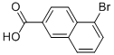structure of CAS# 1013-83-8, 5-Bromo-2-Naphthalenecarboxylic Acid;5-Bromo-2-Naphthoic Acid Or Methyl Ester;5-Bromonaphthalene-2-Carboxylic Acid;5-BROMO-2-NAPHTHOIC ACID