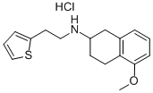 结构式 CAS# 102120-96-7, N-(1,2,3,4-四氢-5-甲氧基-2-萘基)-2-噻吩乙胺盐酸盐(1:1)