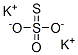 structure of CAS# 10233-00-8, Thiosulfuric acid potassium salt;Thiosulfuric Acid, Potassium Salt;Caswell No. 703A