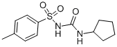 structure of CAS# 1027-87-8, 1-Cyclopentyl-3-(4-Methylphenyl)Sulfonylurea;1-Cyclopentyl-3-(4-Methylphenyl)Sulfonyl-Urea;Tolpentamide [Inn:Ban];Ncgc00164498-01