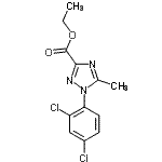 structure of CAS# 103058-78-2, Ethyl 1-(2,4-Dichlorophenyl)-5-Methyl-1H-1,2,4-Triazole-3-Carboxylate;Ethyl 1-(2,4-dichlorophenyl)-5-methyl-1H-1,2,4-;MFCD00172419;triazole-3-carboxylate