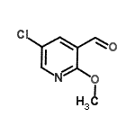 structure of CAS# 103058-88-4, 5-Chloro-2-Methoxynicotinaldehyde;MFCD08234955
