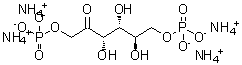 structure of CAS# 103213-44-1, Tetraammonium 1,6-Di-O-Phosphonato-D-Fructose;1,6-Di-O-phosphonato-D-fructose de tétraammonium;D FRUCTOFURANOSE1,6-DIPHOSPHATETETRA SALT;D-Fructos<wbr>e, 1,6-bi<wbr>s(dihydro<wbr>gen phosp<wbr>hate), te<wbr>traammoni<wbr>um salt