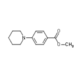 structure of CAS# 10338-58-6, Methyl 4-(1-Piperidinyl)Benzoate;1-[4-(Methoxycarbonyl)phenyl]piperidine;methyl 4-(piperidin-1-yl)benzoate;Methyl 4-piperidin-1-ylbenzoate