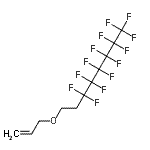 structure of CAS# 103628-86-0, 8-(Allyloxy)-1,1,1,2,2,3,3,4,4,5,5,6,6-Tridecafluorooctane;Allyl 1H,1H,2H,2H-perfluorooctyl ether;Allyl 1H,1H,2H,2H-perfluorooctyl ether;Allyl perfluorooctyl ether