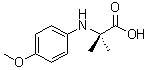 结构式 CAS# 103856-06-0, N-(4-甲氧基苯基)-2-甲基丙氨酸