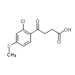 结构式 CAS# 103860-95-3, 4-[2-氯-4-(甲硫基)苯基]-4-氧代丁酸