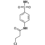 结构式 CAS# 104246-29-9, 3-氯-N-(4-氨基磺酰基苯基)丙酰胺