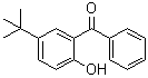 结构式 CAS# 10425-05-5, [5-叔丁基-2-羟基苯基]苯基-甲酮