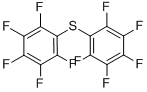 structure of CAS# 1043-50-1, Pentafluorophenyl Sulfide;1,2,3,4,5-Pentafluoro-6-(2,3,4,5,6-Pentafluorophenyl)Sulfanyl-Benzene;1,2,3,4,5-Pentafluoro-6-[(2,3,4,5,6-Pentafluorophenyl)Thio]Benzene;Bis(2,3,4,5,6-Pentafluorophenyl) Sulphide