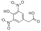 structure of CAS# 10463-37-3, 4-Hydroxy-3,5-Dinitro-Benzeneacetic Acid;2-(4-Hydroxy-3,5-Dinitro-Phenyl)Acetic Acid;2-(4-Hydroxy-3,5-Dinitro-Phenyl)Ethanoic Acid;3,5-Dinitro-4-Hydroxyphenacetic Acid