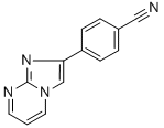 结构式 CAS# 104691-51-2, 4-咪唑并[1,2-a]嘧啶-2-基-苯甲腈