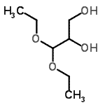 structure of CAS# 10487-05-5, 3,3-Diethoxy-1,2-Propanediol;3,3-Diethoxy-1,2-propanediol #;DL-Glyceraldehyde Diethyl Acetal;dl-Glyceraldehyde diethylacetal