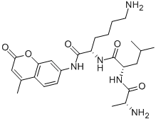 structure of CAS# 104881-72-3, D-Alanyl-L-Leucyl-N-(4-Methyl-2-Oxo-2H-1-Benzopyran-7-Yl)-L-Lysinamide;D-ALA-LEU-LYS 7-AMIDO-4-METHYLCOUMARIN;D-ALA-LEU-LYS-7-AMINO-4-METHYLCOUMARIN;H-D-ALA-LEU-LYS-AMC