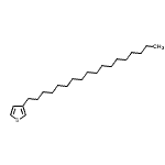 structure of CAS# 104934-54-5, 3-Octadecylthiophene;3-N-OCTADECYLTHIOPHENE;3-Stearylthiophene