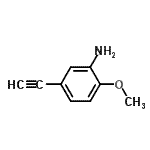 CAS 登录号：105752-19-0， 5-乙炔基-2-甲氧基苯胺