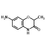 structure of CAS# 105807-79-2, 7-Amino-2-Methyl-2H-1,4-Benzoxazin-3(4H)-One;7-amino-2-methyl-2H-1,4-benzoxazin-3(4H)-one;7-Amino-3,4-dihydro-2-methyl-3-oxo-2H-1,4-benzoxazine;MFCD09882585