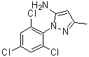 structure of CAS# 106259-87-4, 3-Methyl-1-(2,4,6-Trichlorophenyl)-1H-Pyrazol-5-Amine;5-Methyl-2-(2,4,6-trichlorophenyl)-2H-pyrazol-3-yl;5-Methyl-2-(2,4,6-trichlorophenyl)-2H-pyrazol-3-yl amine;5-Methyl-2-(2,4,6-trichlorophenyl)-2H-pyrazol-3-ylamine
