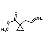 structure of CAS# 106434-82-6, Methyl 1-Allylcyclopropanecarboxylate;Methyl 1-Allylcyclopropanecarboxylate;MFCD18089234