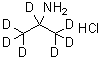 structure of CAS# 106658-09-7, 2-Propan-1,1,1,2,3,3,3-D7-Amine;ISO-PROPYL-D7-AMINE HYDROCHLORIDE;ISO-PROPYL-D7-AMINE HCL;Iso-Propyl-D7-Aminecl