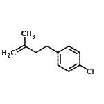 structure of CAS# 106897-78-3, 1-Chloro-4-(3-Methyl-3-Buten-1-Yl)Benzene;4-(3-Methylbut-3-en-1-yl)chlorobenzene;4-(4-chlorophenyl)-2-methyl-1-butene;4-(4-Chlorophenyl)-2-methylbut-1-ene