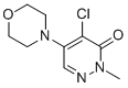 结构式 CAS# 1080-85-9, 4-氯-2-甲基-5-吗啉-4-基哒嗪-3-酮