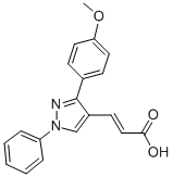 CAS 登录号：108446-75-9， (E)-3-[3-(4-甲氧基苯基)-1-苯基吡唑-4-基]丙-2-烯酸酯