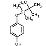 structure of CAS# 108534-47-0, 4-{[Dimethyl(2-Methyl-2-Propanyl)Silyl]Oxy}Phenol;4- PHENOL9&;4-([tert-Butyl(dimethyl)silyl]oxy)phenol #;4-(t-BUTYLDIMETHYLSILOXY)PHENOL