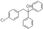 structure of CAS# 109936-21-2, 2-(4-Chlorophenyl)-1,1-Diphenylethanol;2-(4-chlorophenyl)-1,1-diphenylethan-1-ol;MFCD00017507;ICCB1_000123