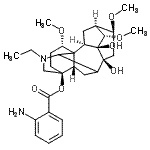 CAS 登录号：11033-64-0， (1alpha,10alpha,13alpha,14alpha,16beta,17Xi)-20-乙基-8,9-二羟基-1,14,16-三甲氧基乌头烷-4-基2-氨基苯甲酸酯
