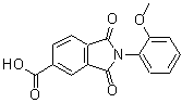 结构式 CAS# 110768-14-4, 2-(2-甲氧基苯基)-1,3-二氧代-5-异吲哚啉羧酸