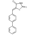 结构式 CAS# 110932-40-6, (5Z)-5-(4-联苯基甲基烯)-2-硫代-1,3-噻唑烷-4-酮