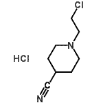 结构式 CAS# 111041-03-3, 1-(2-氯乙基)-4-哌啶甲腈盐酸盐(1:1)