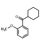 structure of CAS# 111504-19-9, Cyclohexyl(2-Methoxyphenyl)Methanone;Cyclohexyl 2-methoxyphenyl ketone;Cyclohexyl(2-methoxyphenyl)methanone;MFCD03841339