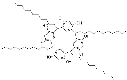 structure of CAS# 112247-07-1, 2,8,14,20-Tetraundecylpentacyclo[19.3.1.1<Sup>3,7</Sup>.1<Sup>9,13</Sup>.1<Sup>15,19</Sup>]Octacosa-1(25),3(28),4,6,9(27),10,12,15(26),16,18,21,23-Dodecaene-4,6,10,12,16,18,22,24-Octol