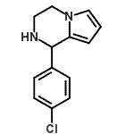 structure of CAS# 112758-91-5, 1-(4-Chlorophenyl)-1,2,3,4-Tetrahydropyrrolo[1,2-a]Pyrazine;1-(4-Chlo<wbr>ro-phenyl<wbr>)-1,2,3,4<wbr>-tetrahyd<wbr>ro-pyrrol<wbr>o[1,2-a]p<wbr>yrazine