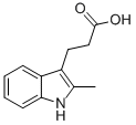 structure of CAS# 1136-87-4, 2-Methyl-1H-Indole-3-Propanoic Acid;3-(2-Methyl-1H-Indol-3-Yl)Propionic Acid;Oprea1_600437;Oprea1_713753