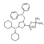 CAS 登录号：114751-47-2， 2-甲基-2-丙基4-(二环己基膦基)-2-[(二苯基膦基)甲基]-1-吡咯烷羧酸酯