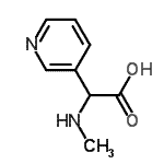 structure of CAS# 115200-98-1, (Methylamino)(3-Pyridinyl)Acetic Acid;(methylamino)(pyridin-3-yl)acetic acid;2-(methylamino)-2-(pyridin-3-yl)acetic acid;METHYLAMINO-PYRIDIN-3-YL-ACETIC ACID