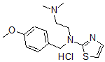 CAS 登录号：1155-03-9， N-[(4-甲氧基苯基)甲基]-N',N'-二甲基-N-(1,3-噻唑-2-基)乙烷-1,2-二胺盐酸盐