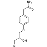 结构式 CAS# 115538-83-5, 2-[4-(3-氯-2-羟基丙氧基)苯基]乙酰胺