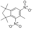 structure of CAS# 116-66-5, 1,1,3,3,5-Pentamethyl-4,6-Dinitro-2H-Indene;1,1,3,3,5-Pentamethyl-4,6-Dinitro-Indane;1,1,3,3,5-Pentamethyl-4,6-Dinitroindane;46376_Riedel